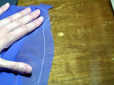 chiffon raw edge