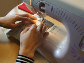 sewing on a sewing machine image
