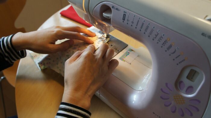 sewing on a sewing machine image