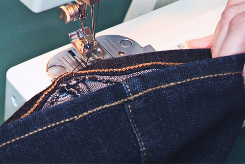 Hemming jeans keeping original 2024 seam