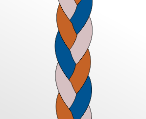 Three Color Braid Drawing image