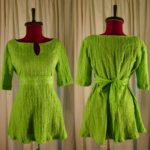 Green Empire Waist Tieback Shirt image