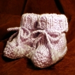 Hand Knitted Baby Booties image