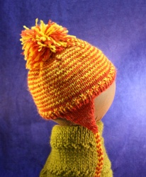 Baby Hat with Pom Pom and Ear Flaps image