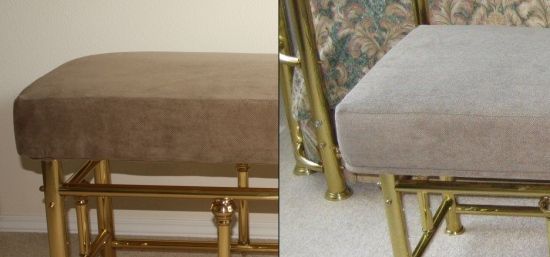 Upholstered Bench Before and After image