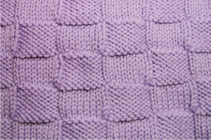 knitted checkerboard pattern