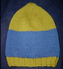 Free knitting patterns for best sale hats on straight needles