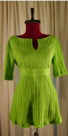 Green Empire Waist Shirt Front View image