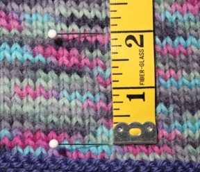 Measure Knitting Gauge Rows