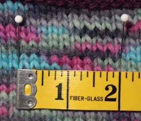 Measure Knitting Gauge Stitches image