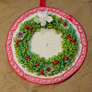 Holiday Punch Needle Ornaments – Mounted Onto a Greeting Card ...