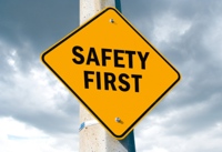 Safety First Sign image